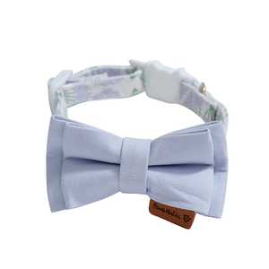 Collar de Lujo Elegante y Duradero para Gatos con Hebilla de Seguridad Desmontable y Lazo - Diseño Floral Personalizado con Luces de Diente de León 100% Algodón - Product Image 1