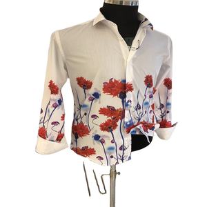 เสื้อเชิ้ตลำลองเข้ารูปสำหรับผู้ชายเสื้อเชิ้ตแขนยาวผ้าพอปลินผ้าฝ้ายพรีเมียมดีไซน์อิตาลี - Product Image 3