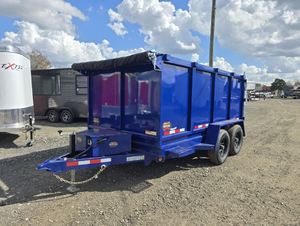 Remolque de plataforma cubierta azul 2026, 6x12, capacidad de 7 toneladas, 10K |   Lados Altos de 48 Pulgadas |   Eje Doble |   Garantía de 1 año - Product Image 5
