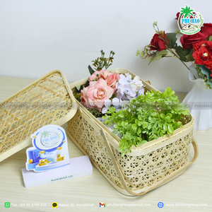 PRODUITS TOP Exportation du Vietnam Cadeaux durables simples avec des paniers-cadeaux en bambou à bon prix - Product Image 3