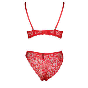 Conjunto de sujetador y bragas de espuma para mujer - Rojo - Product Image 2