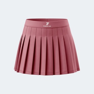 Quick Dry Solid Colors Custom Logo Wholesale Rate Women Mini <b>Skirt</b> Casual Style <b>Elastic</b> <b>Waist</b> Breathable - Product Image 5