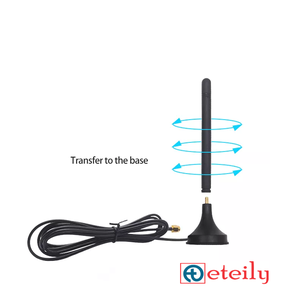 เสาอากาศแม่เหล็กยาง3dBi eteily 2.4GHz พร้อมขั้วต่อ SMA ตัวผู้สายเคเบิล RG174ผลิตในอินเดียเสาอากาศสื่อสารที่มีประสิทธิภาพ - Product Image 5