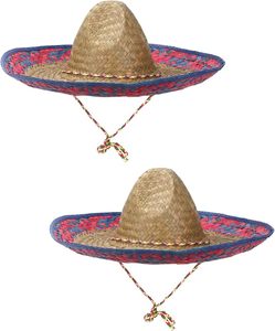 Sombreros de paja mexicanos festivos-Colores brillantes para cualquier reunión - Product Image 1
