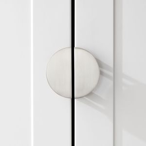 Manija de media luna de latón macizo clásico plateado para el hogar, cocina, muebles de oficina, herrajes, puerta, cajón, armario, manija de armario 2023 - Product Image 2