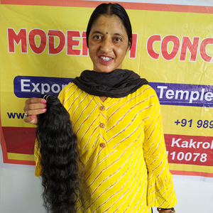 Extensiones de cabello humano vietnamita virgen ondulado largo Natural 100% máquina sin procesar doble trama Remy grado libre de piojos cabello indio - Product Image 1