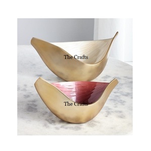 Bol décoratif en acier inoxydable et en laiton, couleur argent et or, bol décoratif, bol à fruits, bol à chocolat - Product Image 5