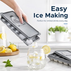 Bac à glaçons en silicone avec design flexible, réutilisable et écologique, moule de congélation facile à démouler pour les boissons - Product Image 2