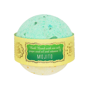 Bombe de bain menthe mojito marque privée, boule effervescente aux agrumes frais, produit de bain spa végétalien, OEM ODM, vente en gros, fabricant UE Lettonie - Product Image 1