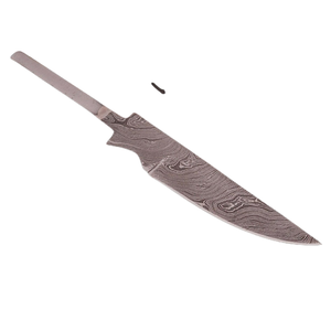 Cuchillo de caza de acero de Damasco con cola de rata personalizada de alta calidad, hoja en blanco - Product Image 1