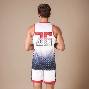 เสื้อบาสเก็ตบอลแบบยูนิเซ็กซ์ สกรีนชื่อและหมายเลขทีมได้ตามต้องการ ขายส่ง ระบายอากาศได้ดี ต้านเชื้อแบคทีเรีย ผลิตจากโพลีเอสเตอร์ 100% พิมพ์โลโก้ มีไซส์ใหญ่ - Product Image 2