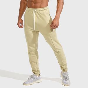 Pantalons de jogging en molleton technique 100% coton de haute qualité, style streetwear, gris chiné, pour homme, lavés, pour le jogging quotidien - Product Image 1