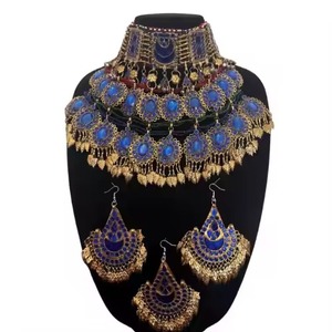 Ensemble de bijoux vintage afghan kuchi pour femmes, léger et respirant, collier et boucles d'oreilles, motif personnalisé pour les mariages et les cadeaux - Product Image 5