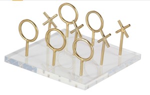 Escultura decorativa para juegos de Tic Tac Toe para decoración de sala de estar, escultura de juegos de Tic Tac Toe de mármol de alta calidad para mesa - Product Image 5