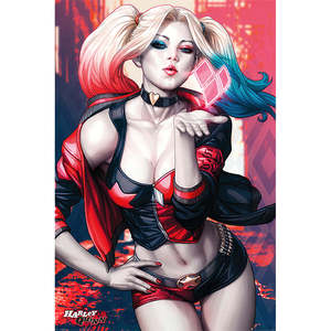 Modern Style Harley Quinn Kiss <b>Poster</b> Made of Durable Paper for Wall Decor - Product Image 1