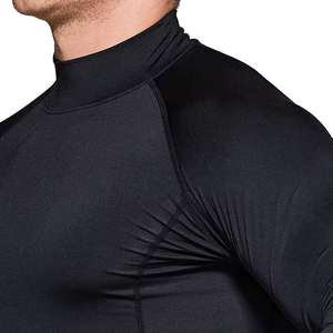 Chemise de compression à manches longues ajustée pour homme, design imprimé uni avec effet rafraîchissant pour les activités de plein air - Product Image 6