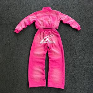 Clothing Manufacturers Wholesale Tracksuit Distressed Style <b>Women</b> Sweatsuits Long Sleeve Hooded & <b>Trouser</b> <b>Women</b> Streetwear Set - Product Image 4