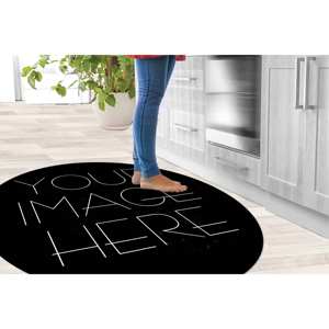 พรมกำมะหยี่ทรงกลมส่วนบุคคล: ภาพที่กำหนดเองการตกแต่งที่ทันสมัยพรมบางใยสังเคราะห์ - Product Image 5