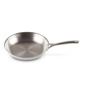 Ustensiles de cuisine commerciaux de style classique Poêle à frire en acier inoxydable avec finition de ponçage à fond composite - Product Image 4