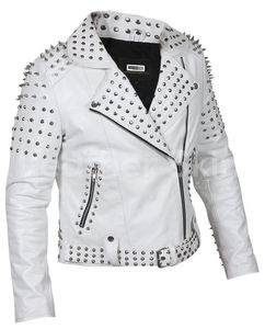 Custom Style <b>Jackets</b> Fashioned Spike Stud Motorbike Rock Punk Spike Studded Motorcycle <b>Biker</b> Genuine Leather <b>Jackets</b> - Product Image 1
