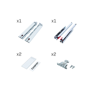 กลไกปิดแบบนุ่มนวล FlowBox 106/18 ขนาด 450 มม. สีเทาเหล็ก - Product Image 3