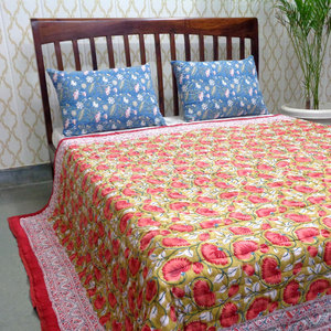 Nouvelle tendance couverture douce indienne traditionnelle main bloc imprimé coton biologique Voile Dohar reine taille vente meilleur prix - Product Image 3