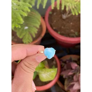 925 <b>Silver</b> Larimar Heart <b>Ring</b> Vintage Dainty Gemstone Jewelry with Zircon Cute and Everyday Wear for <b>Men</b> Promises Weddings - Product Image 2