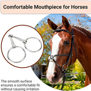 Mèche à anneau de haute qualité pour fer à cheval 5 pouces embout buccal formation et équitation contrôle des mèches à cheval léger fort équestre - Product Image 5