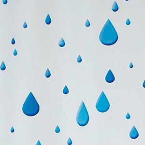 Collezione Spirella Waterdrop, Tenda da Doccia in Tessuto 180 x 200, 100% Poliestere, Blu - Product Image 2