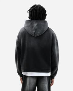 Survêtement unisexe délavé à l'acide Style vintage Sweat à capuche délavé au soleil 500gsm Boxy Fit Streetwear Jogger Pull surdimensionné Logo Fleece - Product Image 5