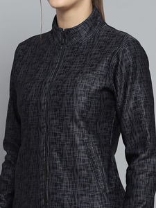 Nouveauté, survêtement imprimé noir à col montant pour femmes, ensemble OEM 2 pièces, ensemble femme 2 pièces sur toute la longueur, et ensemble survêtement - Product Image 3