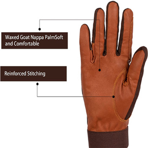 ถุงมือขี่ม้าทำจากหนัง100% มีมือจับพิมพ์โดยตรงจากโรงงาน - Product Image 2