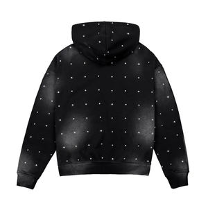 Sweat à capuche en pierre de pluie pour homme, personnalisé, avec fermeture éclair, imprimé numériquement, logo personnalisé, sweats à capuche et sweat-shirts pour homme - Product Image 2