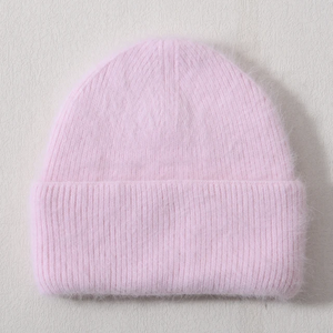 Fabriqué en usine 2024 laine d'hiver tricoté Mohair Beanie cap label privé Top qualité personnalisé broderie Logo Mohair Beanie - Product Image 6