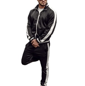 Chándal transpirable de alta calidad para hombre, chándal de 2 piezas para hombre, chándal cómodo informal con logotipo personalizado para hombre, chándal con cremallera - Product Image 4