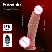 CY-03 Godemiché souple et réaliste en silicone, plug anal, pénis érotique avec ventouse, jouets sexuels pour femmes 310g