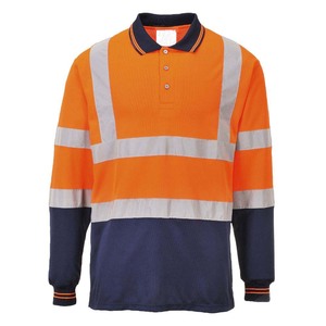 OEM personalizado de alta visibilidad reflectante de manga larga de seguridad vial mejor camiseta de tela - Product Image 2