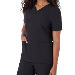 Haut d'infirmière unisexe en tissu sergé polyester-coton de haute qualité, personnalisé OEM, avec détection d'aiguilles et fusion sans couture sur mesure - Product Image 5