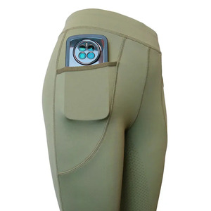Ropa ecuestre ligera para mujer, mallas de asiento completo de silicona antideslizantes de cintura alta con logotipo personalizado, mallas para montar a caballo - Product Image 3