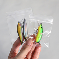 En stock : Pochette en PVC transparent pour leurres de pêche rigides, jigs métalliques, hameçons, emballages de finition en PVC, émerillons de finition, sac à leurres