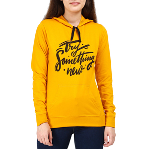 Nouveau sweat à capuche tendance pour femme, personnalisable avec impression de lettres, en coton et élasthanne, coupe ajustée, extensible, à manches longues et bas évasé - Product Image 1