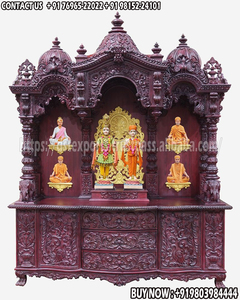 Aspecto atractivo Big Baps Swaminarayan Mandir para el hogar Comprar Templo de madera de teca de gran tamaño para el hogar Comprar Swami Narayan Mandir Home UK - Product Image 2