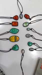 AAA Naturel Assortiment De Cristal En Laiton Matériel De Forme Mixte Fil De Pierres Précieuses Macramé Pendentifs De Mode Collier En Gros Lot - Product Image 2