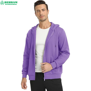 Sweat-shirts et sweats à capuche zippés personnalisés en molleton 100 % coton, respirants, à séchage rapide, pour l'hiver, style streetwear, unisexe, vente en gros - Product Image 1