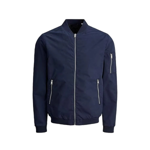 Chaquetas para Hombre de Alta Calidad, Estilo Casual Elegante, Invierno, Manga Larga, Cuello Elástico, Chaquetas Bomber con Cierre de Cremallera, Color Sólido, Forro Polar Grueso - Product Image 1