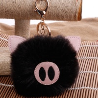 Jouets en peluche personnalisés en forme de cochon de dessin animé pas chers, porte-clés mignons, pelucheux et colorés, pendentif cochon, jouets en peluche personnalisés pour enfants