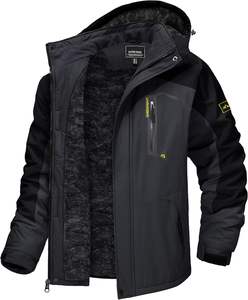 Veste parka d'hiver 100% coton pour homme Manteaux en polaire thermique isotherme résistant à l'eau avec capuche pour le ski et le snowboard Imperméable - Product Image 1