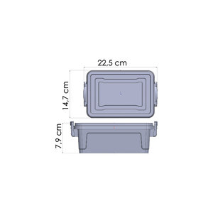 Mim-Box Conteneur de stockage en plastique 1,5 L Organisateur compact et polyvalent - Product Image 2