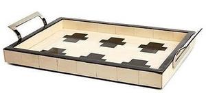 Bandeja con incrustaciones de hueso, detalles de incrustaciones florales hechos a mano, estilo clásico duradero para organizador de tocador, centro de mesa, decoración del hogar - Product Image 4