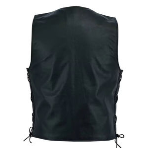 Chaleco de Cuero Reversible de Alta Calidad para Hombre, Hecho a Medida, Estilo Casual Transpirable, Decoración con Botones, Ropa de Abrigo de Invierno - Product Image 4